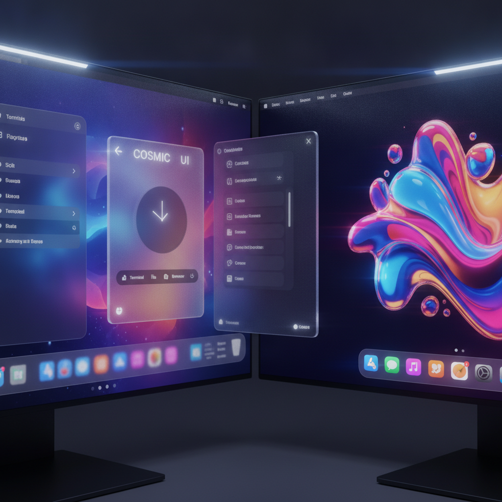 How COSMIC's Frosted Glass Beats macOS Liquid Glass UI